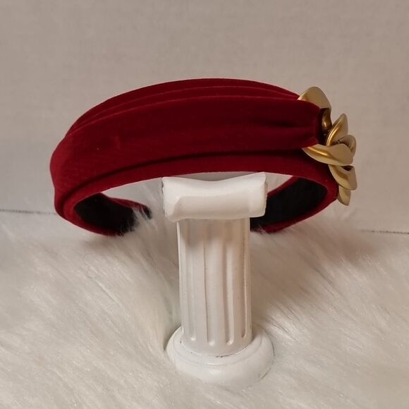 New VELVET GOLD CHAIN LINK HEADBAND - Picture 2 of 7